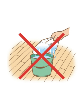 水を多く含んだ雑巾がけ