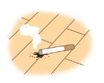 アイロンたばこの焦げ